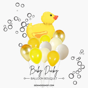 Baby Ducky Balloon Bouquet - Baby Shower - Bubble Bath First Birthday - Ottawa Helium Balloon Services
