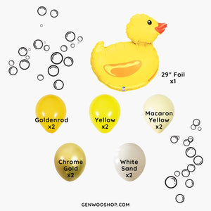Baby Ducky Balloon Bouquet - Baby Shower - Bubble Bath First Birthday - Ottawa Helium Balloon Services
