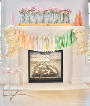 Blush Cedar Holiday Tassel Garland