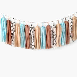 Blue Puppy Paws Tassel Garland - Pet Dog and Cat Boy Birthday Party Decoration