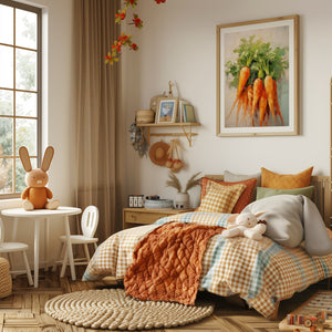 Carrots Digital Print - Easter Home Decors - Vegetables Still Life Painting - Spring Kitchen Wall Art - Modern Farmhouse Dinning Room