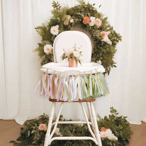 Blush Cedar Holiday High Chair Garland