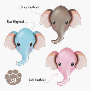 Elephant Foil Balloon 39" - Kids Safari Jungle Animal Birthday Party Decorations Wild Party Supplies