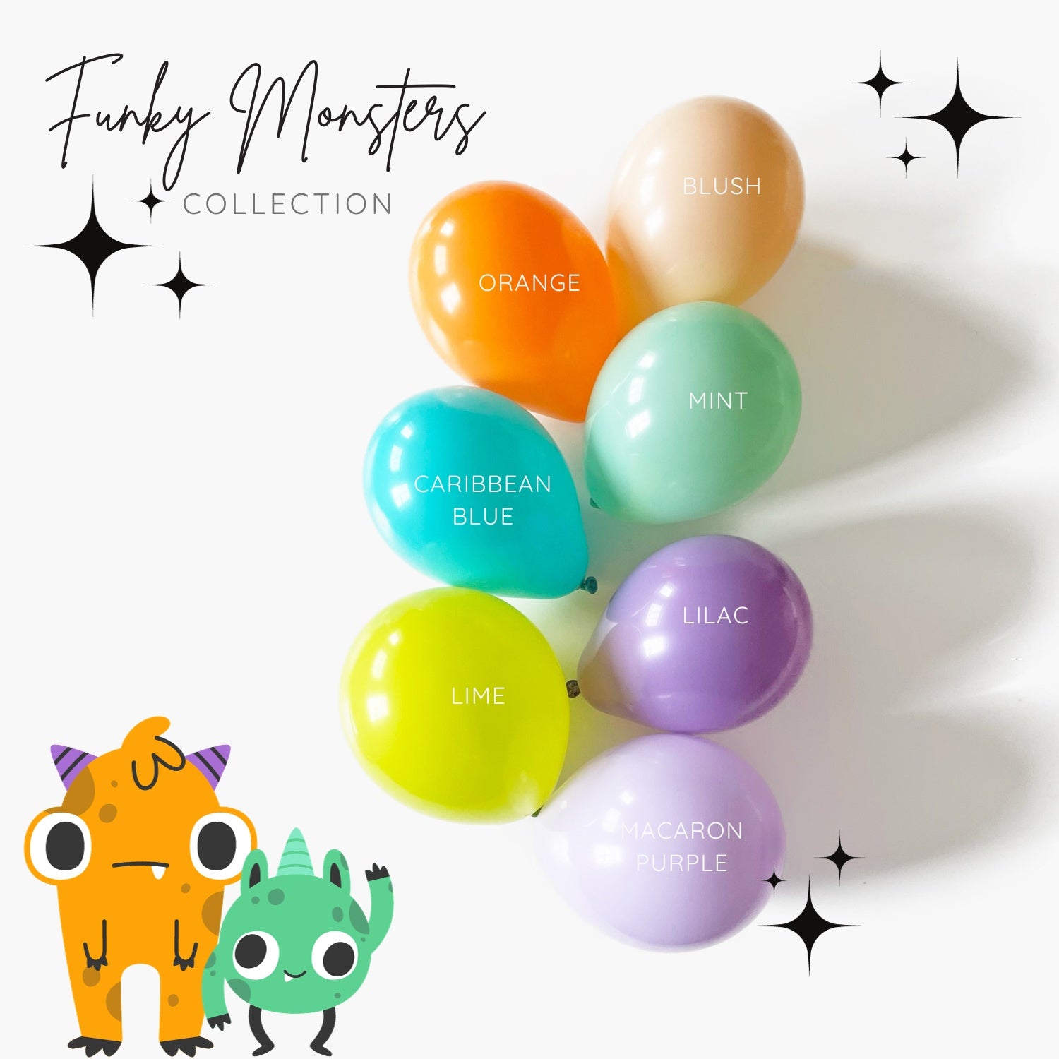 Funky Monsters Balloon Kit - Halloween Fun Kids Party Balloon Garland & Balloon Bouquet Decorations