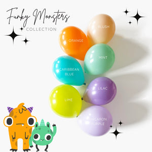 Funky Monsters Balloon Kit - Halloween Fun Kids Party Balloon Garland & Balloon Bouquet Decorations