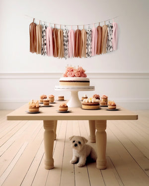 Pink Puppy Paws Tassel Garland