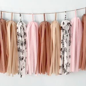 Pink Puppy Paws Tassel Garland - Pet Dog and Cat Girl Birthday Party Decoration