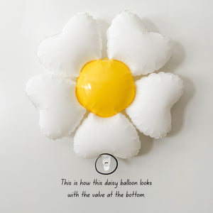 White Daisy Mylar Balloon 20in