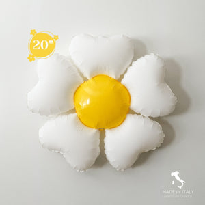 White Daisy Mylar Balloon 20in