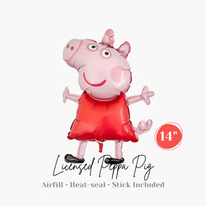 Mini Licensed Peppa Pig Foil Balloon - Airfill & Heat-seal
