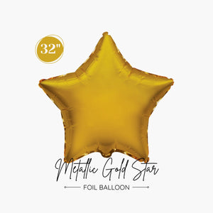 Jumbo Gold Star Foil Balloon 32" - Kids Birthday - Circus Theme - Twinkle Twinkle Little Star - Space Theme - Baby Shower