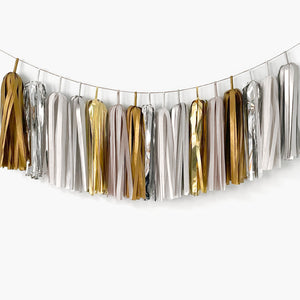 Metallic Bash Tassel Garland - Milestone Birthday, Graduation Party, Anniversary, Father's Day Decorations