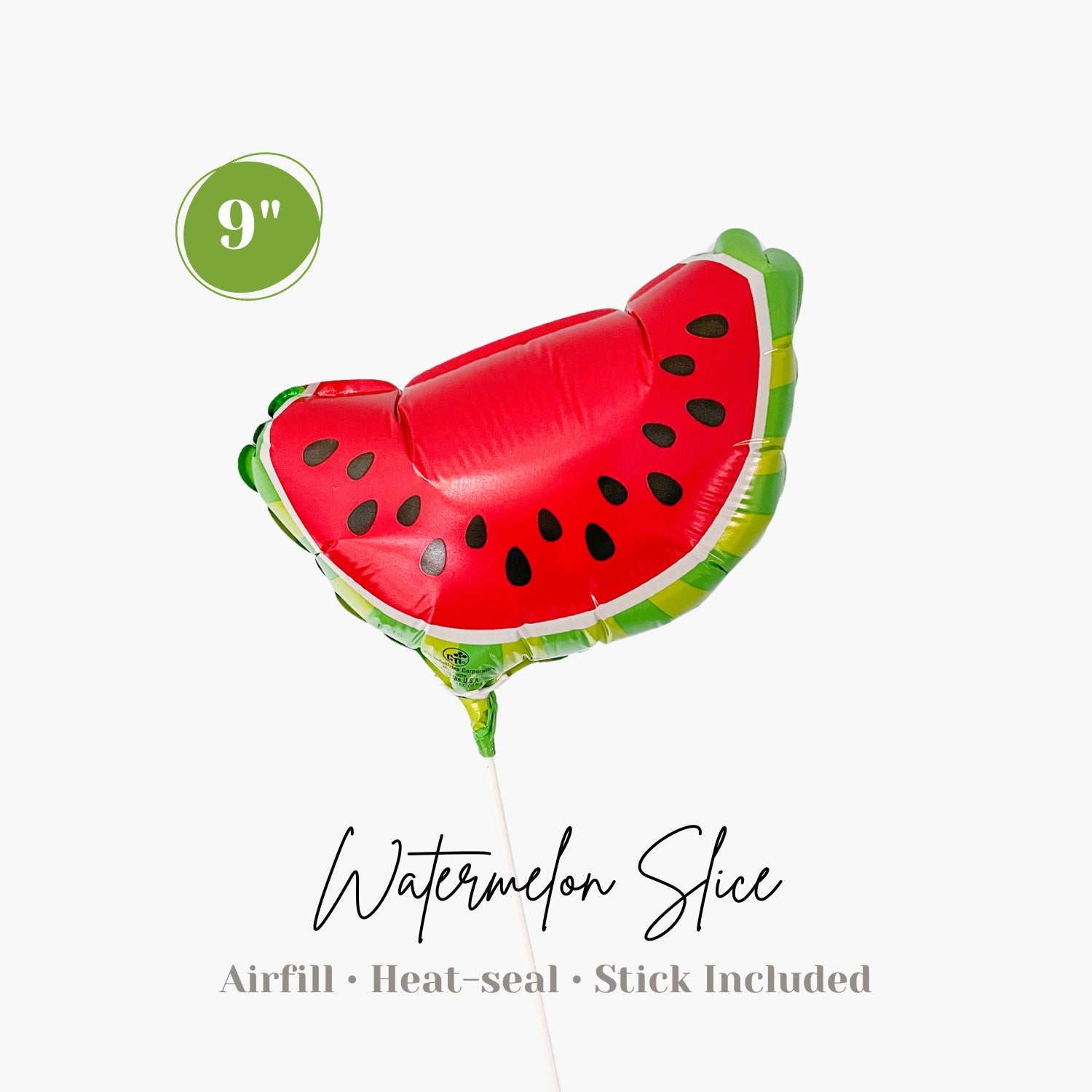 Mini Watermelon Foil Balloon - Airfill & Heat-seal - One in a Melon First Birthday - Summer Birthday - Photo Prop - Loot Bag Fillers - Ottawa Balloons