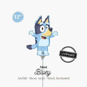 Licensed Mini Bluey Foil Balloon 12" - Airfill & Heat-seal