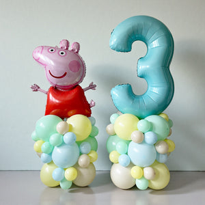 Balloon Tower Set with Licensed Peppa Pig Balloon