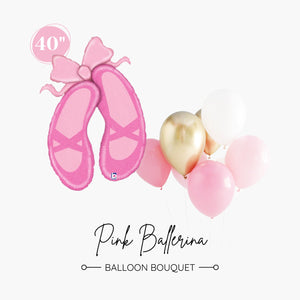 Pink Ballerina Balloon Bouquet - Girls Ballerina Birthday - Ballet Dancing Theme - Ottawa Balloons