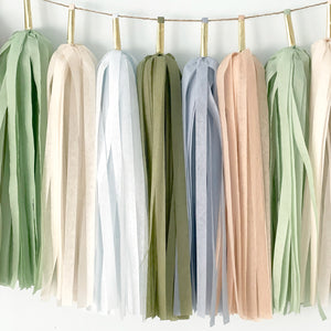 Rabbit Storybook-inspired Tassel Garland - Kids Birthday, Bunny Baby Shower, Enchanted Woodland Fairy Theme Party Decorations