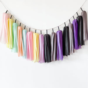 Wednesday and Enid Inspired Tassel Garland Party Decorations
