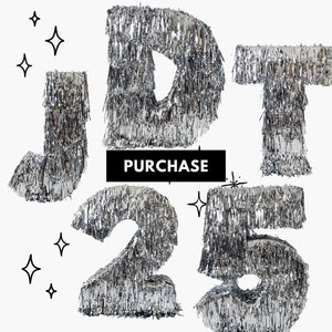 Jumbo 3D Tinsel Fringe Letters & Numbers - For Purchase