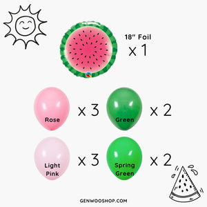 Watermelon Balloon Bouquet - Summer Birthday Party Decorations - One in a Melon First Birthday - Ottawa Helium Balloons