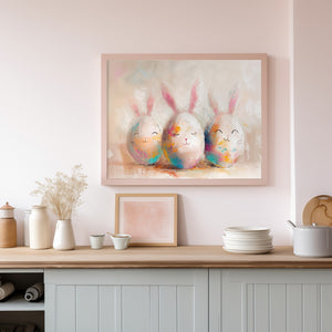 Easter Bunny Eggs Digital Print
