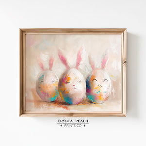 Easter Bunny Eggs Digital Print