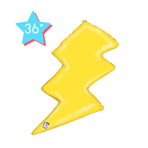 Superhero Latex Balloon Bouquet and Jumbo Lightning Bolt Foil Balloon Combo