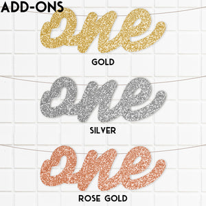 Pastel Gold Rainbow High Chair Garland