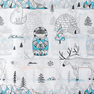 Igloo Pattern, Reindeer Fox Pattern, Tissue Paper, Gift Wrap