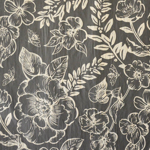 Luxury Black Floral Patterned Tissue Paper