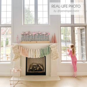 Blush Cedar Holiday Tassel Garland