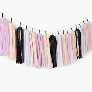 Pink Halloween Garland, Tassel Garland, Pastel Halloween Decor