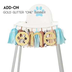 Baby Boy Blue Puppy High Chair Garland