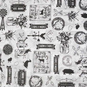 Rustic Farmhouse Illustrations Tissue Paper