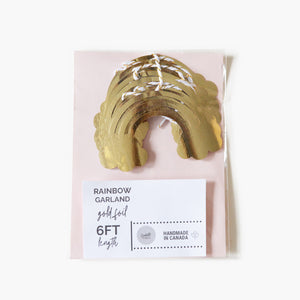 Gold Foil Rainbow Banner - Gold Rainbow Birthday Party Banner Decoration, St Patrick's Day Party Decoration, Rainbow Birthday Party, Baby Shower, Rainbow Nursery Decoration