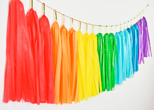 Gold Rainbow Tassel Garland