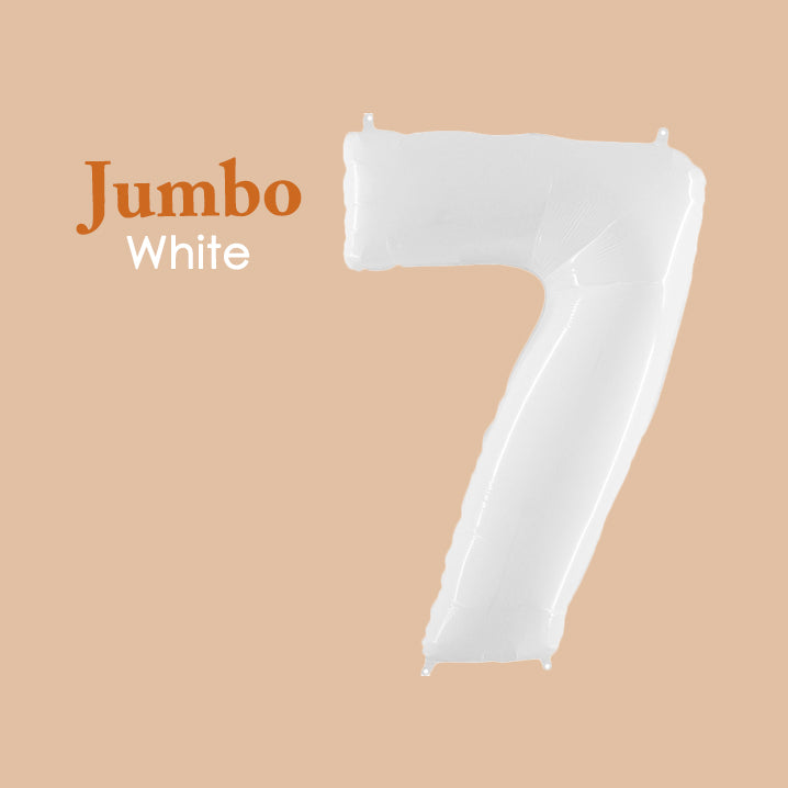 Jumbo White Number 7 Foil Balloon 40-inch