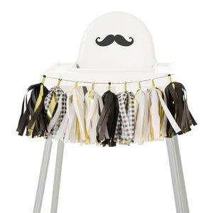 Black Gingham High Chair Garland, Baby Boy Little Gentleman First Birthday High Chair Banner, Cake Smash Prop, 1st Birthday Decoration for Baby Boy