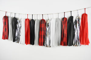 Silver Lumberjack Tassel Garland