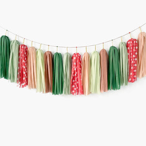 Mushroom Forest Tassel Garland - Mushroom Woodland Fairy Garden Birthday Party and Baby Shower Decorations