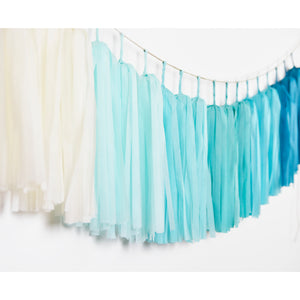 Boy Birthday Decoration Baby Boy Shower Garland Blue Ombre