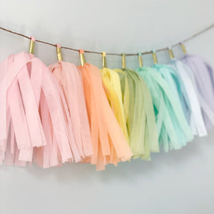 Pastel Rainbow High Chair Garland