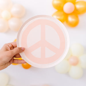 Love and Peace Party Dessert Plates
