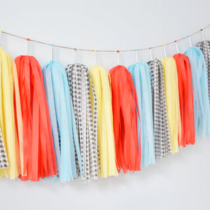 Race Car Party Tassel Garland - Retro Racing Car Birthday Party Decorations - Race Car First Birthday Backdrop Bunting Streamers