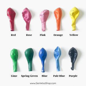 Colorful Latex Smiley Face Balloons 11"