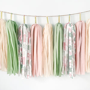 Succulents Tassel Garland - Bohemian Desert Cactus Birthday Party Banner - Boho Hippie Bridal Shower Pale Pink Green Backdrop Decors - Bohemian Baby Shower