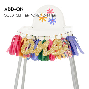 Wildflowers High Chair Garland - Spring and Summer Flower Garden First Birthday High Chair Banner Cake Smash Decoration