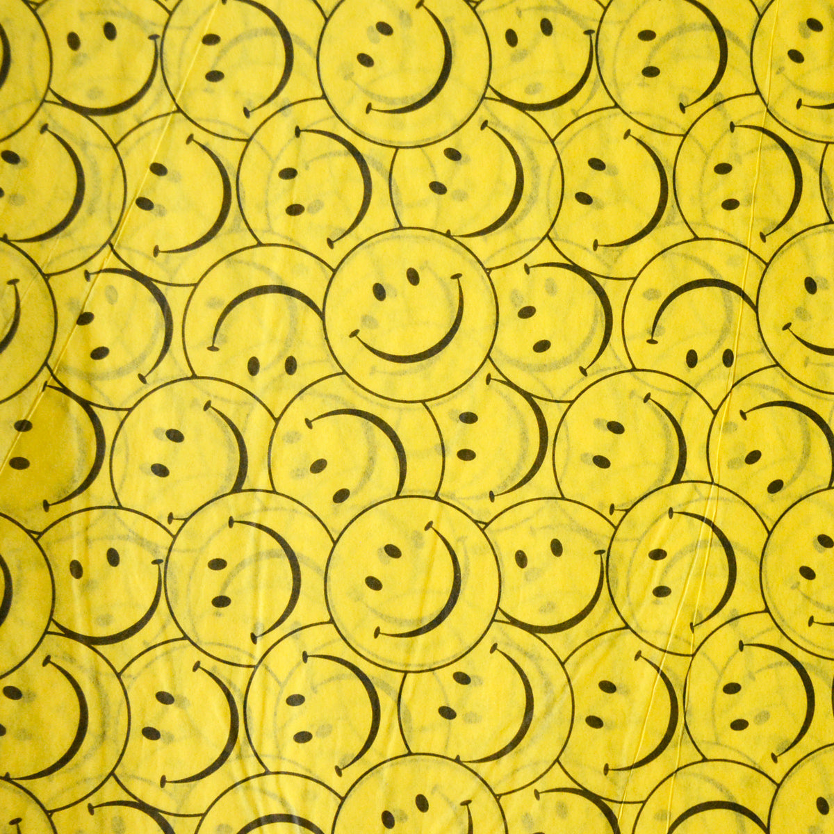 Groovy Smiley Face Tissue Paper - Groovy Themed Gift Wrapping Paper, Bright Yellow Smiley Faces Pattern, Handcraft Supplies
