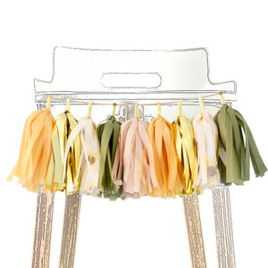 sunflower first birthday party high chair banner garland