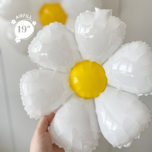 Small White Daisy Balloon 19in Air-fill Only